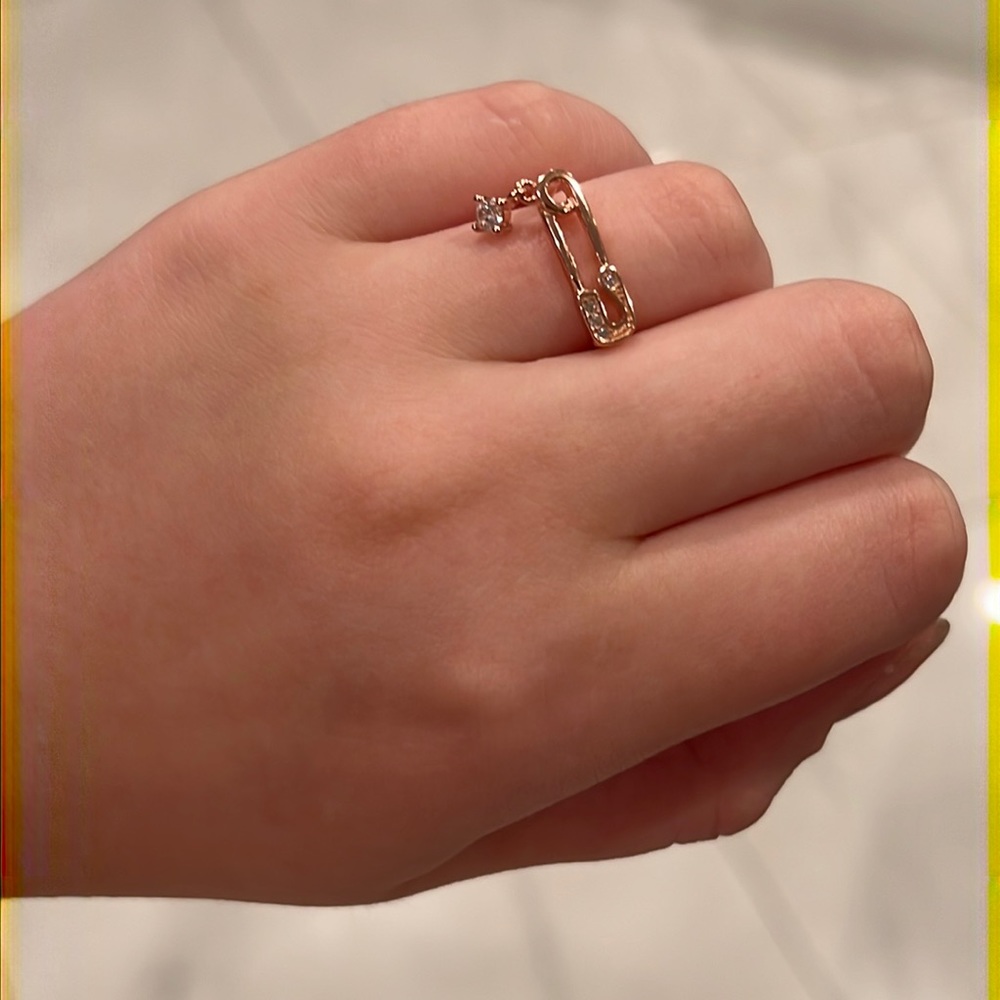 Silver ring ( 925) rose gold plated